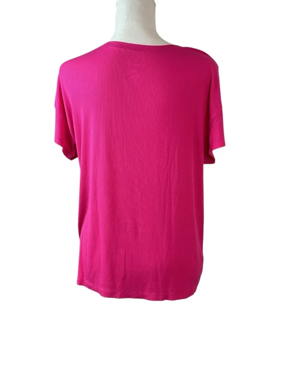 Tommy John Short Sleeve knit Tee - Hot Pink S/P - Picture 3 of 6